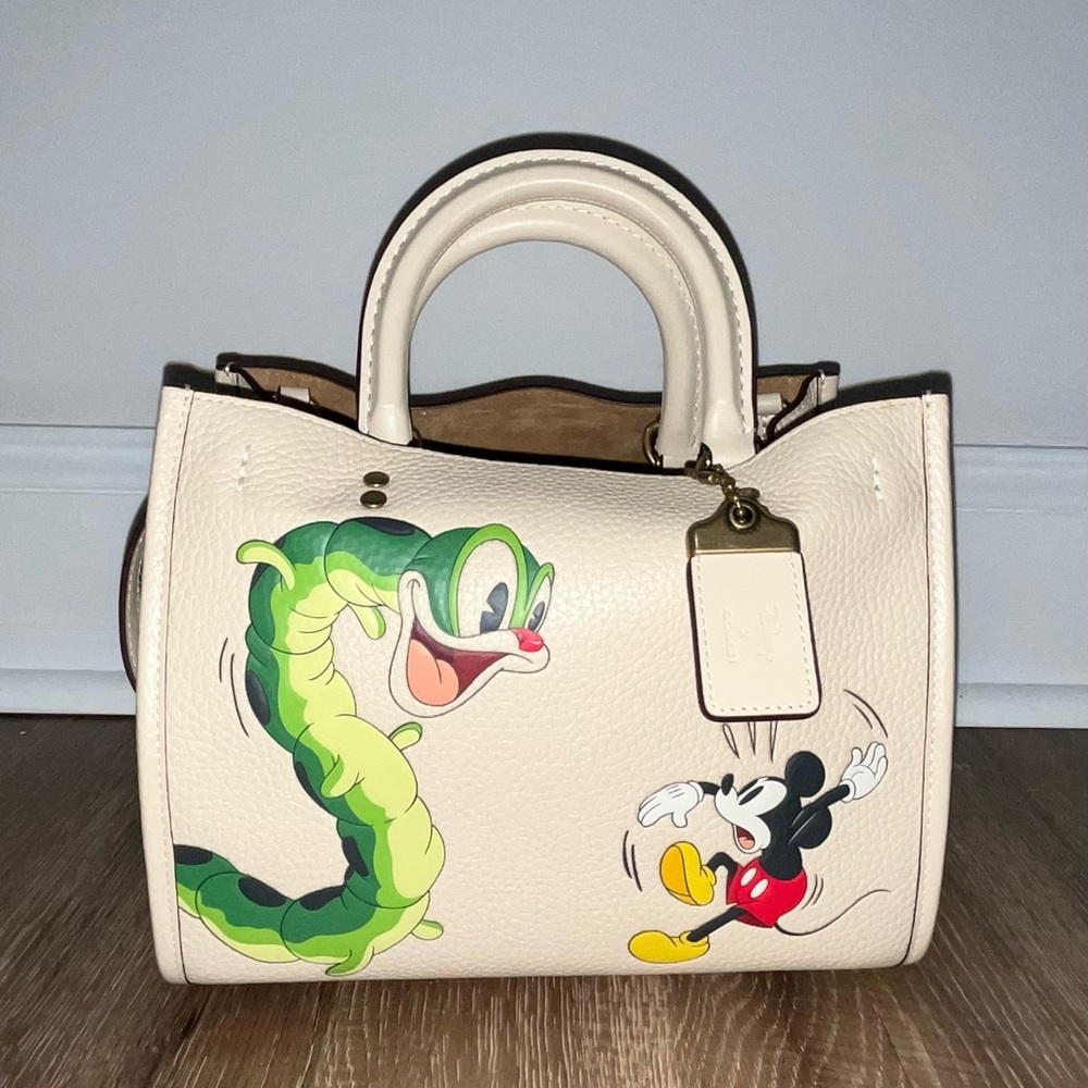 Disney x Coach Rogue Bag 25 with Mickey Mouse & Caterpillar